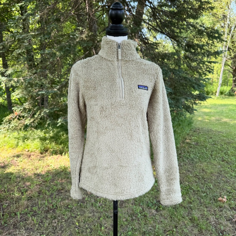 Patagonia Los Gatos 1/4‎ Zip Fleece Pullover Womens Small Beige Gorpcore